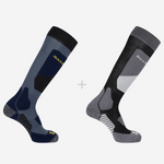 S/Access Skisokker 2 - pack - Unisex - Black/Copen Blue - Gumpel & Co