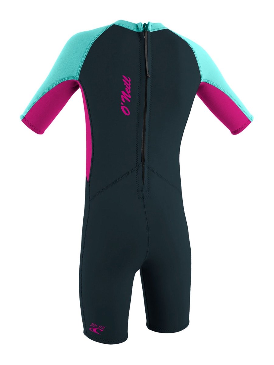Toddler Reactor 2mm Back Zip S/S shorty våddragt - Børn - Slate/Berry/Seaglass - Gumpel & Co