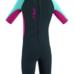 Toddler Reactor 2mm Back Zip S/S shorty våddragt - Børn - Slate/Berry/Seaglass - Gumpel & Co