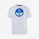 T-shirt with maxi logo print - Men - White - Gumpel & Co