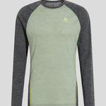 Men's Performance Merinould 150g/m2 Skiundertrøje - Herre - Mette Green/Dark Grey Melange - Gumpel & Co