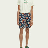 Men's Stuart Printed Chino Shorts - Herre - Navy Fruits Aop - Gumpel & Co