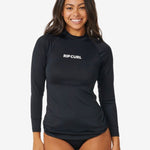 Classic Surf Long Sleeve UV Rash Vest - Dame - Black - Gumpel & Co