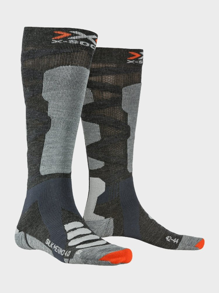 Silk Meriono 4.0 Skisok - Mens - Black Anthracit - Gumpel & Co