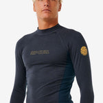 å Dawn Patrol UPF Perf Long Sleeve Rash Vest - Herre - Navy Marle - Gumpel & Co