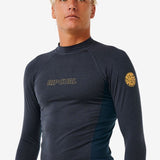 å Dawn Patrol UPF Perf Long Sleeve Rash Vest - Herre - Navy Marle - Gumpel & Co