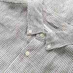 Men's REGULAR STRIPED LINEN SHIRT - Total Eclipse - Gumpel & Co
