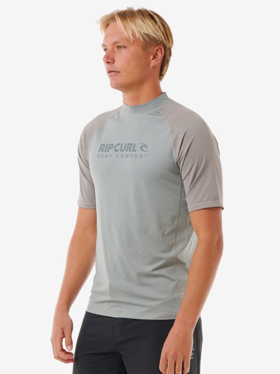 Shock UV Short Sleeve Rash Vest - Herre - Light Grey Marle - Gumpel & Co