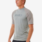 Shock UV Short Sleeve Rash Vest - Herre - Light Grey Marle - Gumpel & Co