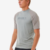 Shock UV Short Sleeve Rash Vest - Herre - Light Grey Marle - Gumpel & Co