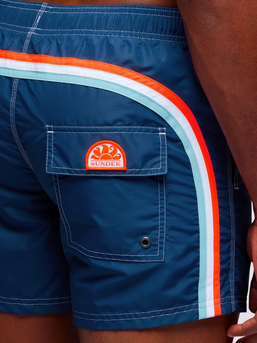 Men's Iconic Stretch Waist Badeshorts - Herre - Navy - Gumpel & Co