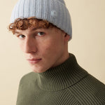 Cashmere and Wool Blend Strikhue - Spa (lyseblå) - Gumpel & Co