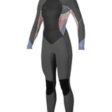 Women's Bahia 3/2mm Back Zip Full våddragt | Damer | Graphite/Drift Blue/Desert Bloom - Gumpel & Co