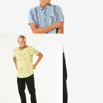 Fun Times Short Sleeve Shirt - Herre - Lime Wash - Gumpel & Co