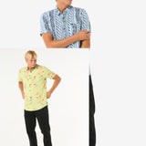 Fun Times Short Sleeve Shirt - Herre - Lime Wash - Gumpel & Co