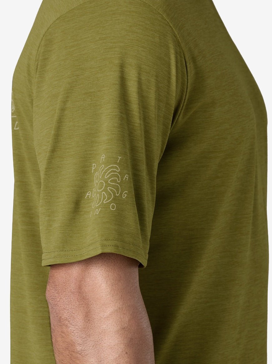 Capilene Cool Daily Graphic Tshirt - Herre - Graze Green - Gumpel & Co