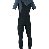 Men's Hyperfreak 2mm Chest Zip Short Sleeve Full Våddragt - Herre - Gunmetal/Cadet Blue - Gumpel & Co