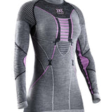 Women's Merino Baselayer Skiundertrøje - Dame - Black/Grey/Magnolia - Gumpel & Co