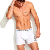 Men's 3 - Pak Bambus Base Boxershorts - Herre - White - Gumpel & Co