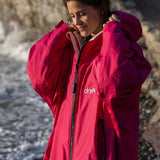 Advance Long Sleeve Surf Poncho - Voksne - Pink/Light Grey - Gumpel & Co