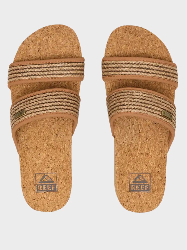 REEF Cushion Vista Hi - Sandaler til damer - Chocolate Raffia