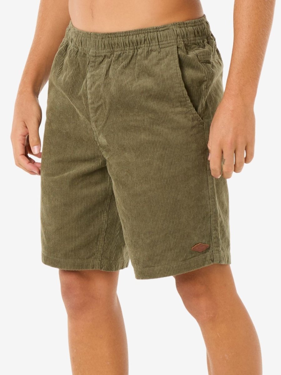 Classic Surf Cord Volley Short - Herre - Dusty Olive - Gumpel & Co