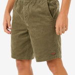 Classic Surf Cord Volley Short - Herre - Dusty Olive - Gumpel & Co