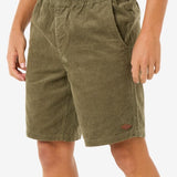 Classic Surf Cord Volley Short - Herre - Dusty Olive - Gumpel & Co