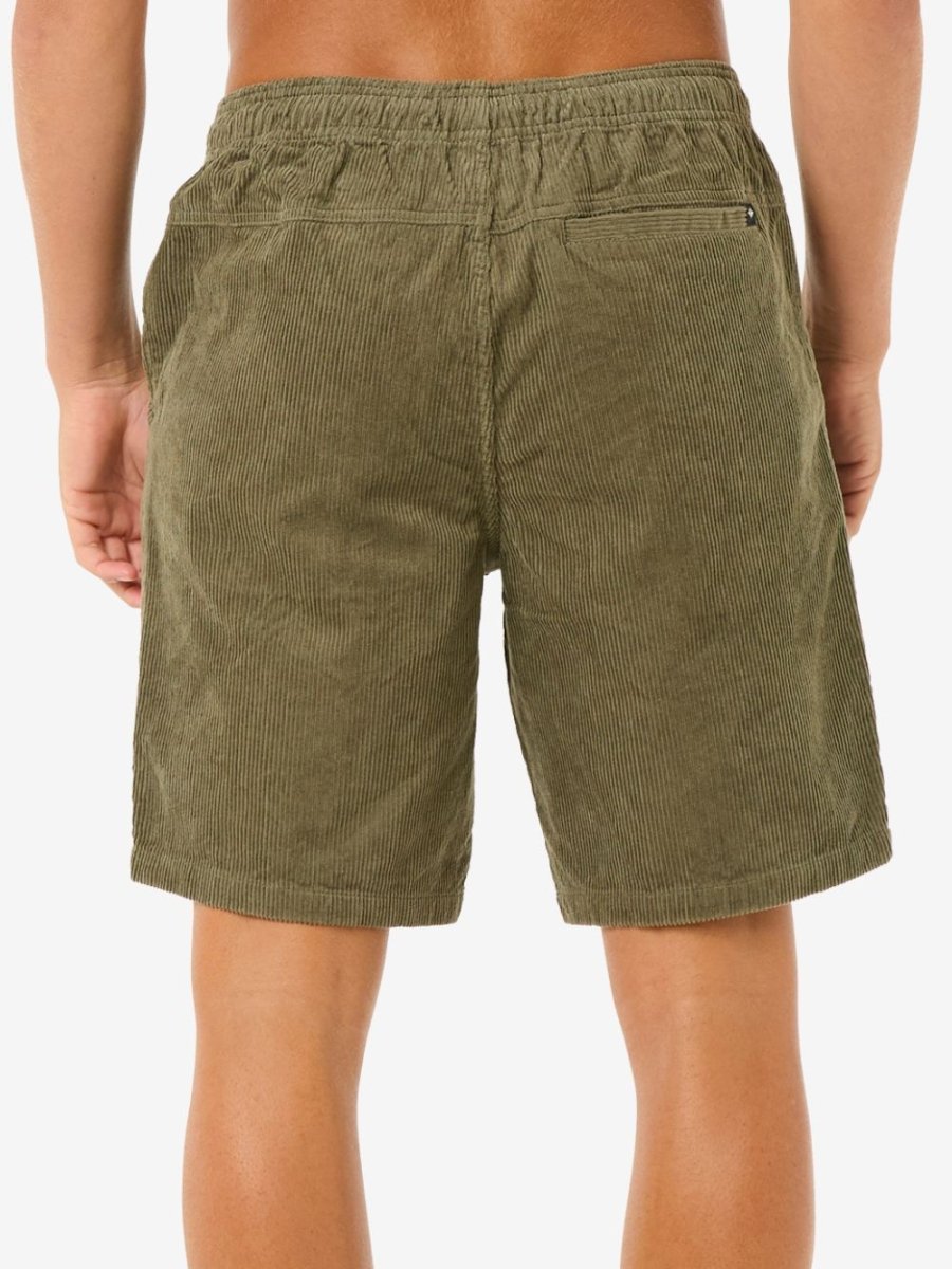 Classic Surf Cord Volley Short - Herre - Dusty Olive - Gumpel & Co