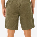 Classic Surf Cord Volley Short - Herre - Dusty Olive - Gumpel & Co