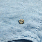 Casual Linen Boyfriend Shirt - Women - Sea Blue Chambray - Gumpel & Co