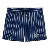 Men's Sid Striped Badeshorts - Herre - Marine - Gumpel & Co