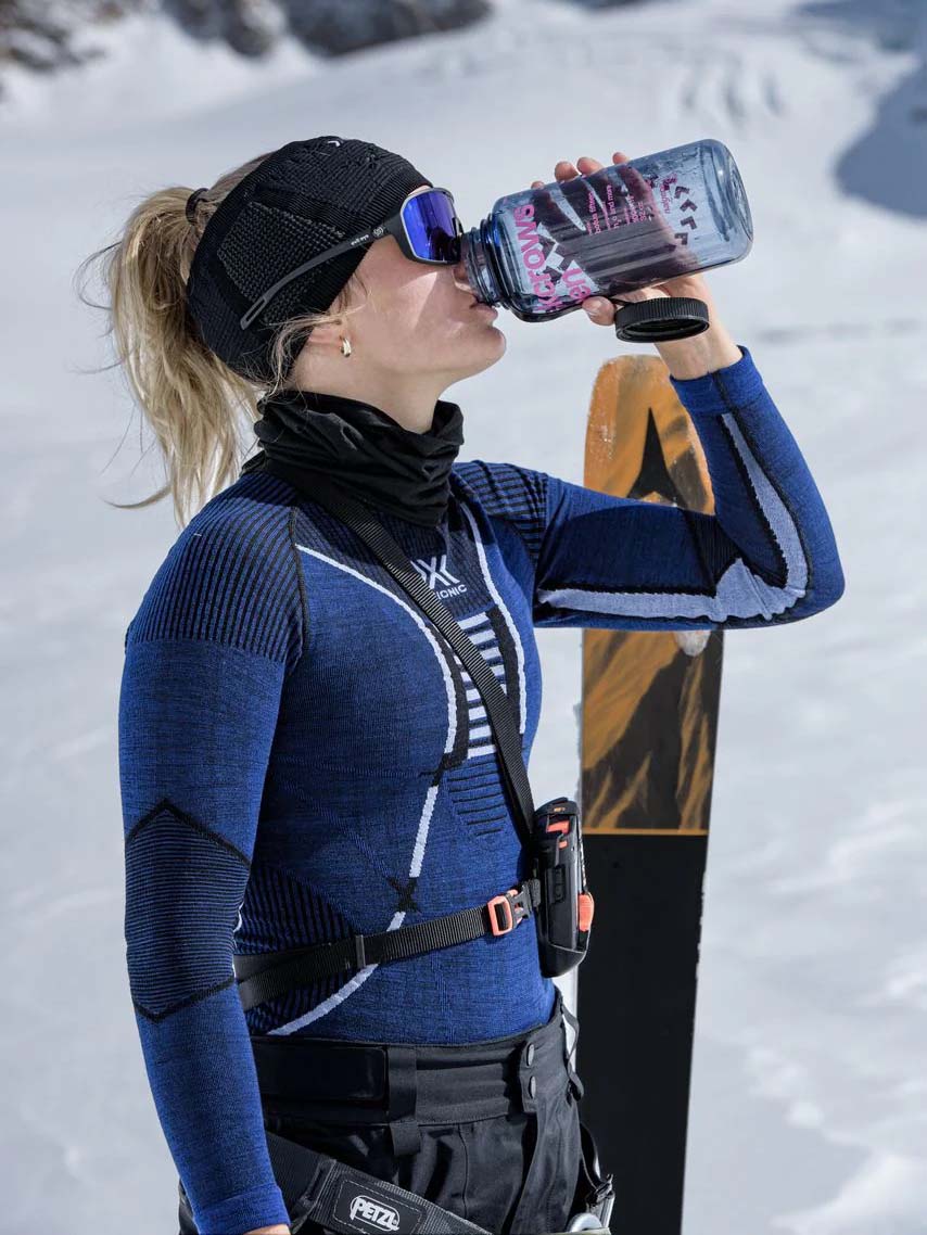 Women's Merino Baselayer Skiundertrøje - Dame - Black/Grey/Magnolia - Gumpel & Co