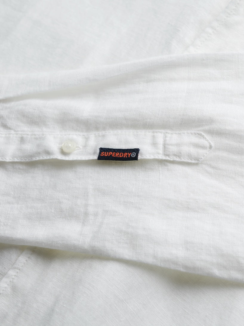 Vacation L/S Linen Shirt - Men - Optic - Gumpel & Co