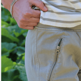 Dalia Capri Pants - Dame - Khaki - Gumpel & Co