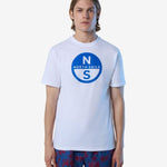T-shirt with maxi logo print - Men - White - Gumpel & Co