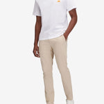 Plain T-shirt With Archive Logo - Herrer - White - Gumpel & Co