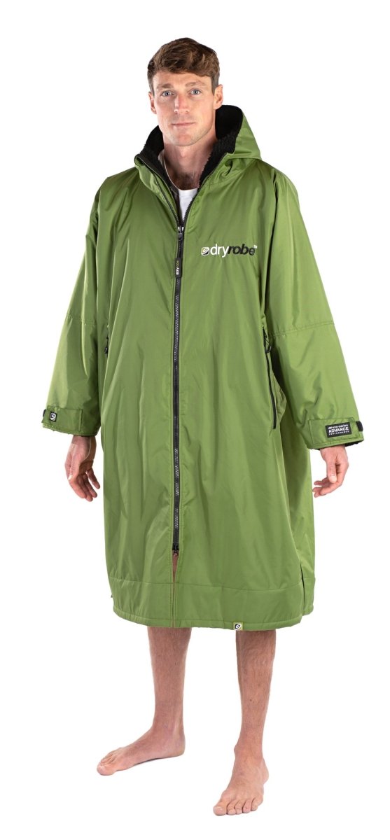 Advance Long Sleeve Surf Poncho - Voksne - Forest Green/Black - Gumpel & Co