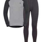 Men's Active Warm Skiundertøjssæt - Dark Grey/Grey Melange - Gumpel & Co