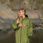 Advance Long Sleeve Surf Poncho - Voksne - Forest Green/Black - Gumpel & Co