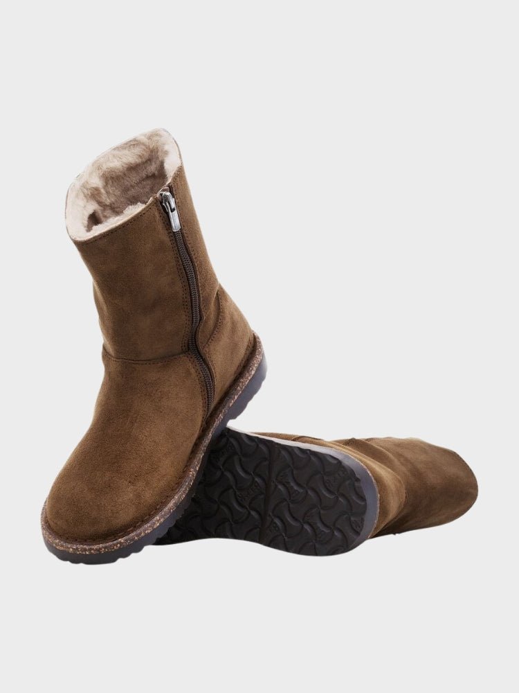 Uppsala Zip Shearling Regular - Womens - Dark Tea - Gumpel & Co