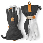 Army Leather Patrol Gauntlet 5 - finger Skihandsker - Unisex - Charcoal - Gumpel & Co