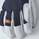 Army Leather Patrol Gauntlet 5 - finger Skihandsker - Unisex - Navy - Gumpel & Co