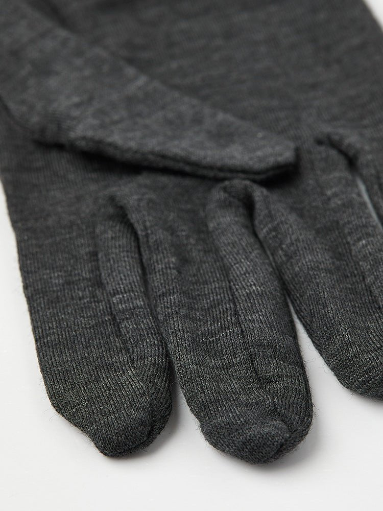 Merino ulds inderhandske - unisex - charcoal - Gumpel & Co