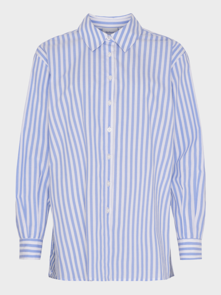 Vigga - Skjorte til damer - White/Powder Blue - Gumpel & Co