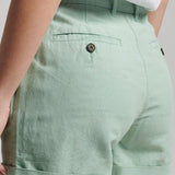 Women's Studios shorts i hør | Dame | Blue Surf - Gumpel & Co