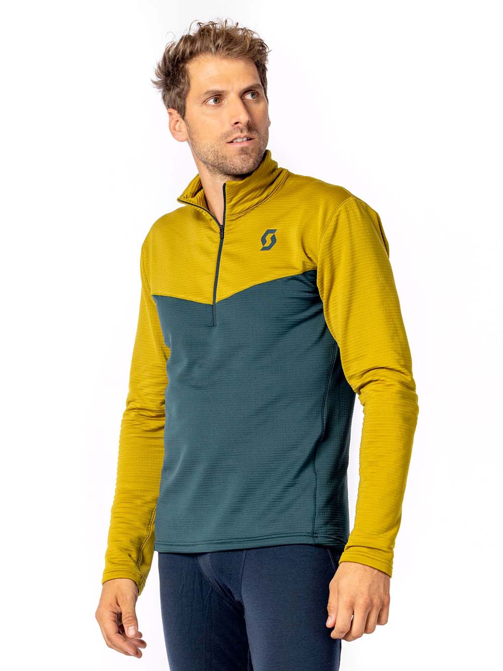 Men's Defined Light Pullover Midlayer - Herre - Black - Gumpel & Co