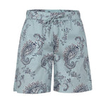 Chloe Long Shorts - Dame - Paisley Aqua - Gumpel & Co