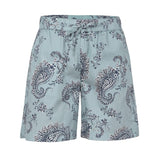 Chloe Long Shorts - Dame - Paisley Aqua - Gumpel & Co