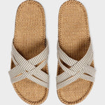 Women 1 Sandal - White Stripes - Gumpel & Co